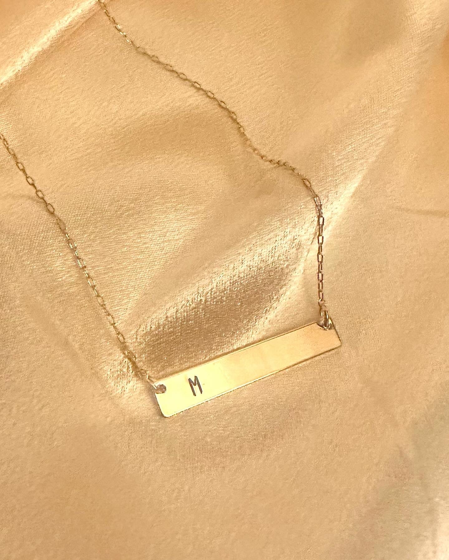 Initial Bar Pendant