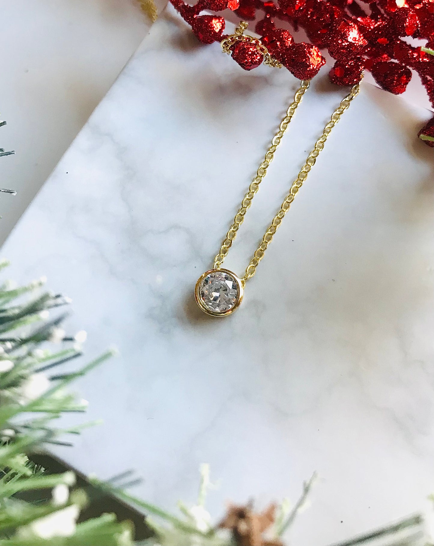 Stud Pendant Necklace