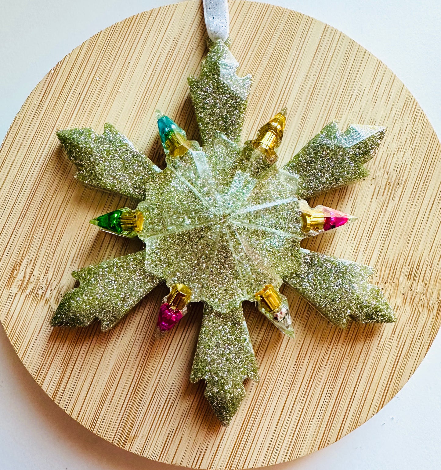 Golden Christmas Lights Ornament