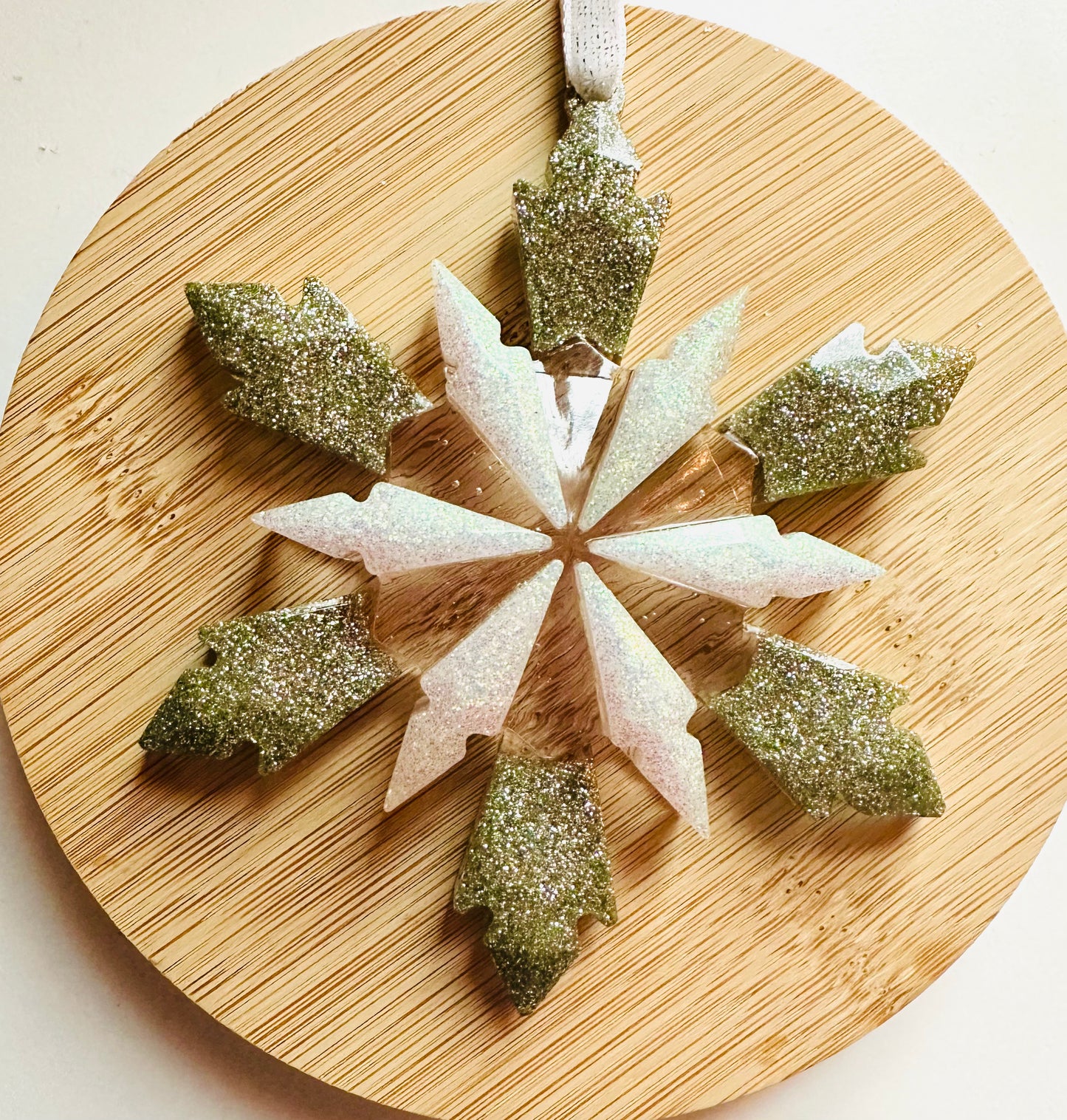 Frosted Gold Snowflake Ornament