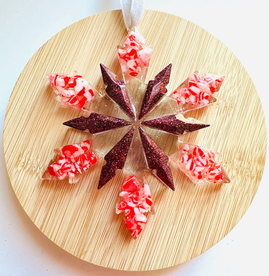 Peppermint Snowflake Ornament