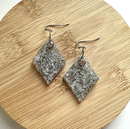Frosted Diamond Earrings