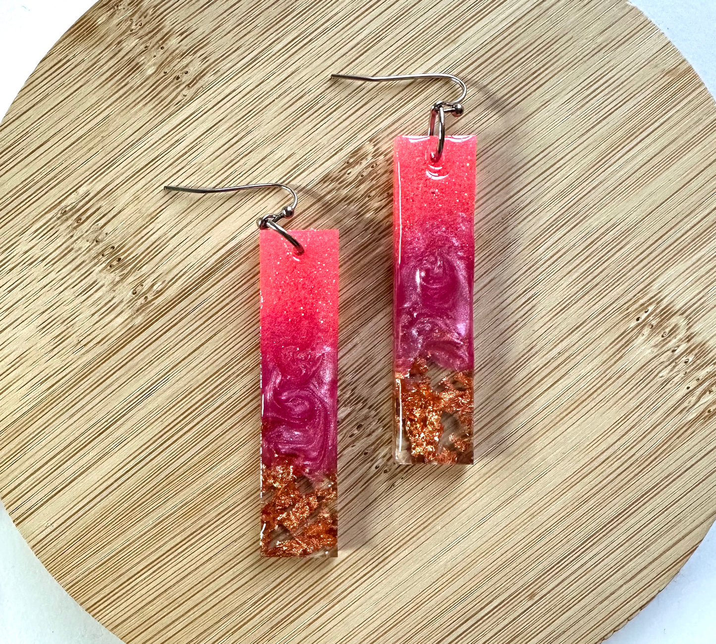 Ombré Pink Bar Pendants