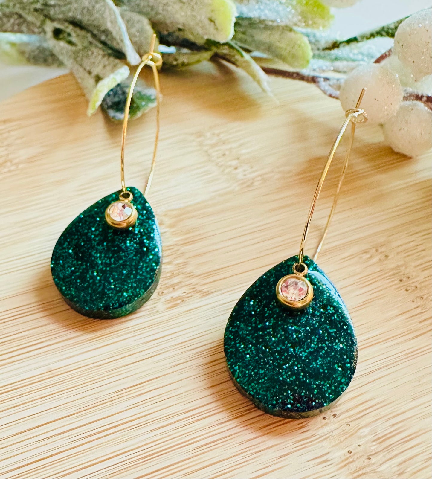 Festive Teardrop Hoops