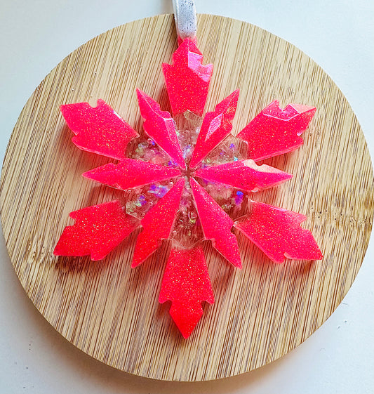 Pink Snowflake Ornament